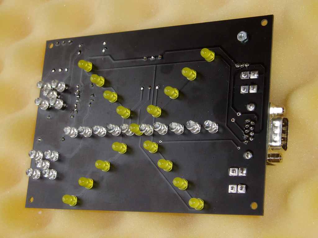 Photo - Older style Mask LED X with yellow X LEDs - new style has all RGB LEDs